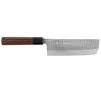 Håndlaget japansk nakiri-kniv, 16,5 cm, Yu Kurosaki Kokusen AS, hamret
