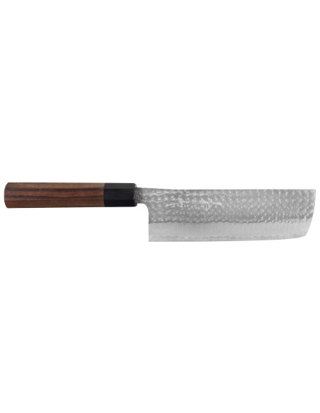 Faca nakiri japonesa artesanal Yu Kurosaki Kokusen AS, com lâmina martelada, de 16,5 cm