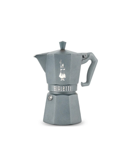 Bialetti Moka Exclusive -kahvinkeitin, kahdeksankulmainen, induktiomalli, hopeanharmaa