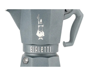 Cafeteira italiana Bialetti Moka Exclusive Octagonal para fogão de indução, cinzento prateado 2