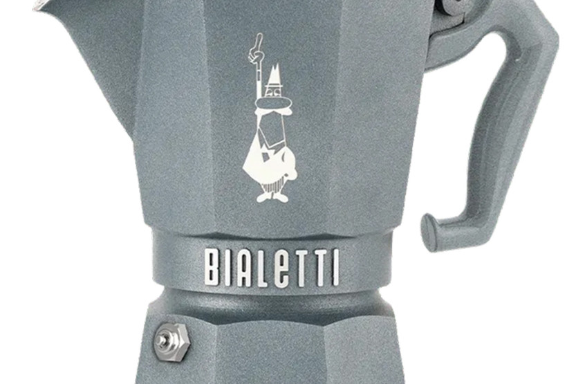 Italiaanse koffiezetter Bialetti Moka Exclusive Octagonal, inductie, zilvergrijs