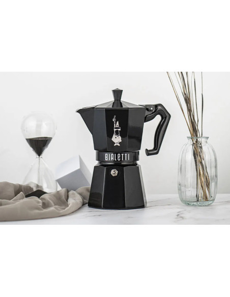 Italiaanse koffiezetter Bialetti Moka Exclusive, zwart