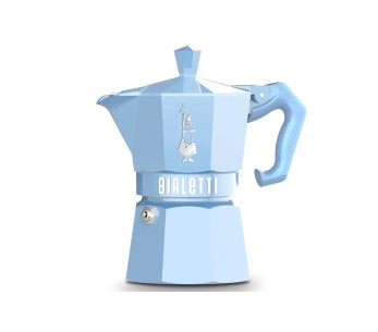 Italiensk kaffetrakter Bialetti Moka Exclusive, lyseblå