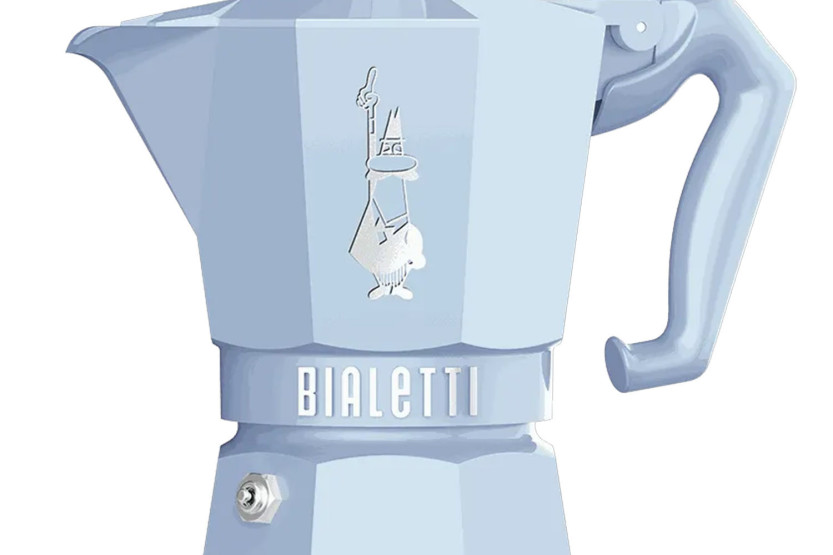 Bialetti Moka Exclusive -kahvinkeitin, vaaleansininen