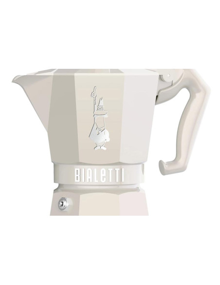 Italiensk kaffebryggare Bialetti Moka Exclusive, krämfärgad
