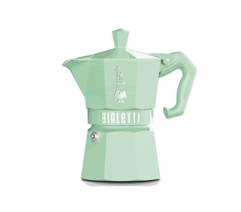 Italiensk kaffebryggare Bialetti Moka Exclusive i pastellgrönt
