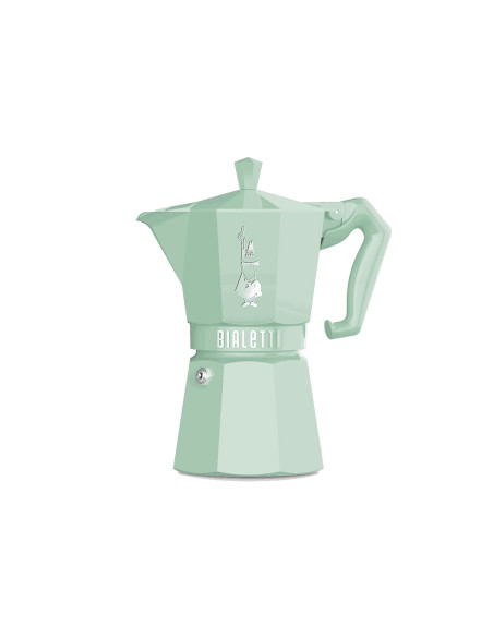 Italiensk kaffebryggare Bialetti Moka Exclusive i pastellgrönt