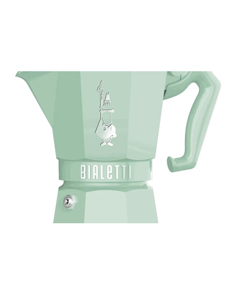 Cafetera italiana Bialetti Moka Exclusive en verde pastel