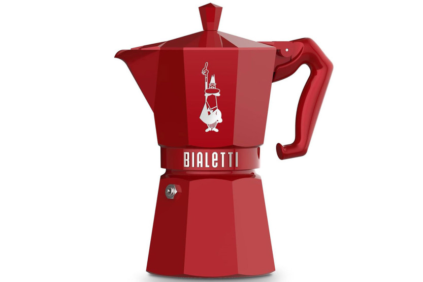 Italiensk kaffetrakter Bialetti Moka Exclusive, rød