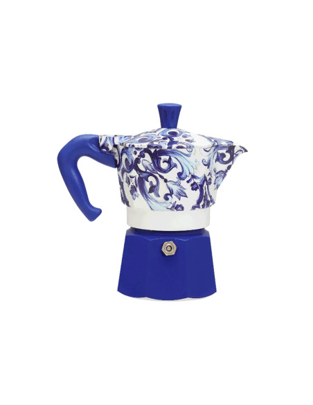 Cafeteira italiana Bialetti Moka Exclusive Dolce & Gabbana Blu Mediterraneo