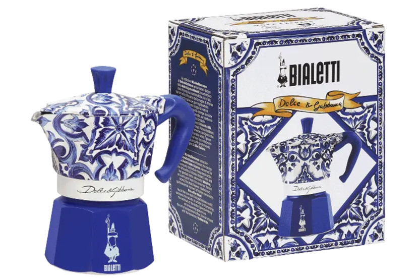 Italiensk kaffetrakter fra Bialetti: Moka Exclusive Dolce & Gabbana Blu Mediterraneo