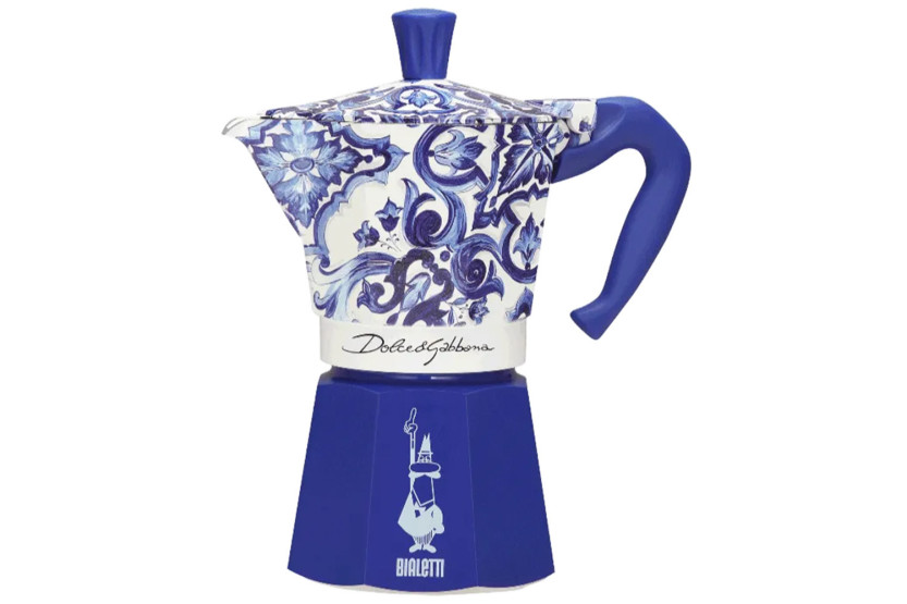Italienische Kaffeemaschine Bialetti Moka Exclusive Dolce & Gabbana Blu Mediterraneo