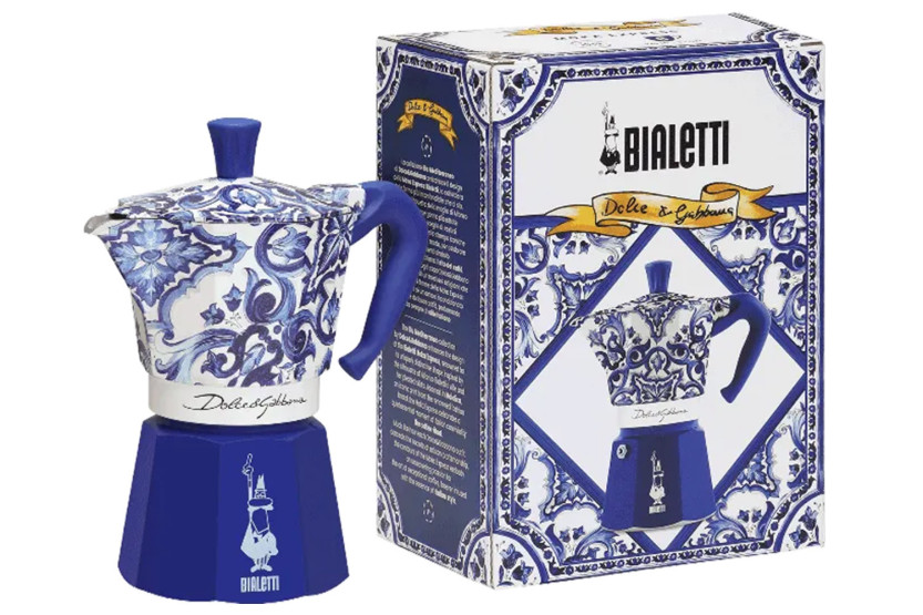 Bialetti Moka Exclusive Dolce & Gabbana Blu Mediterraneo -kahvinkeitin