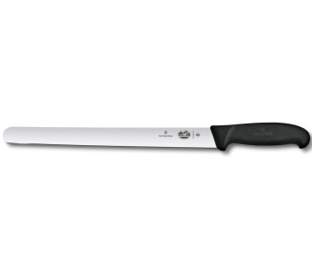 Victorinox -kinkkuveitsi, sileä terä 30 cm, musta Fibrox-kahva