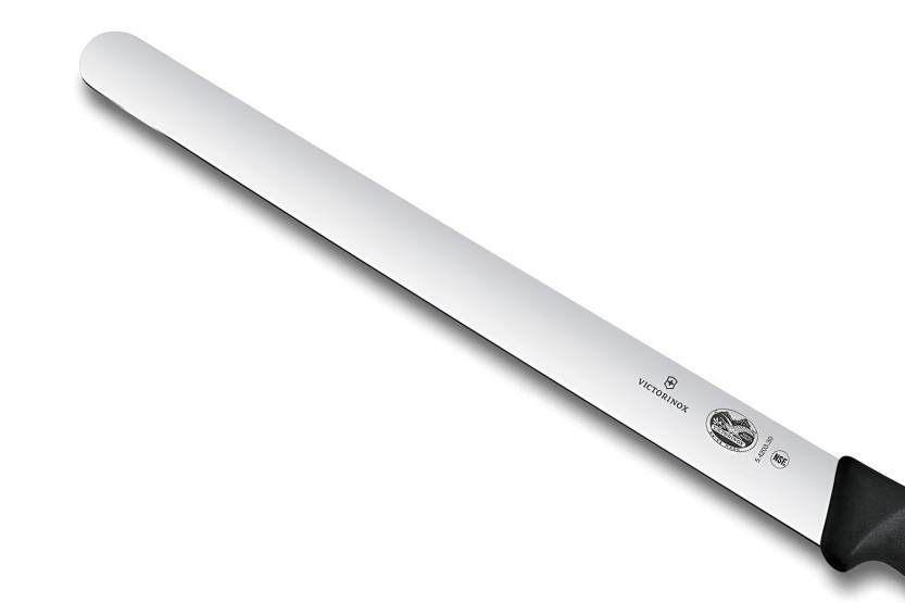 Victorinox skinkkniv med slät blad, 30 cm, svart Fibrox-handtag