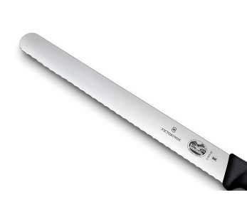Victorinox Ham Knife with 25 cm Serrated Blade and Black Fibrox Handle 2