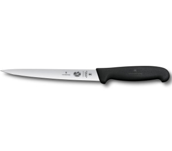 Faca para retirar nervuras/filetar linguado Victorinox, lâmina superflexível de 18 cm, cabo Fibrox preto