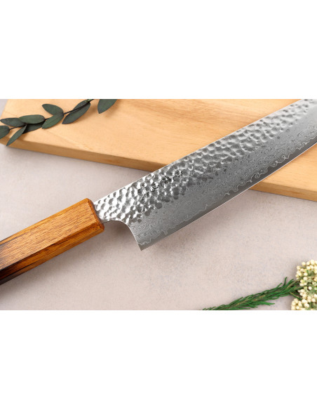 Cuchillo de chef japonés de 20 cm, acero VG10 damasceno - Wusaki Yaketa