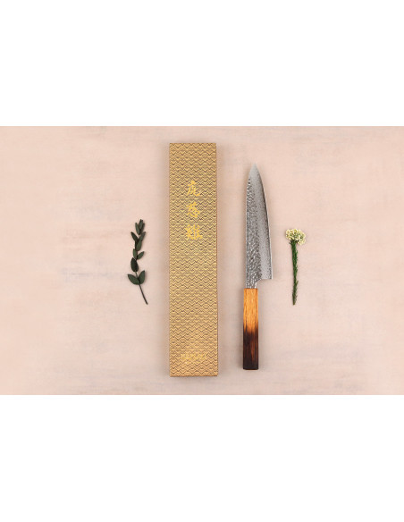 Faca de chef japonesa de 20 cm, VG10 damascada - Wusaki Yaketa