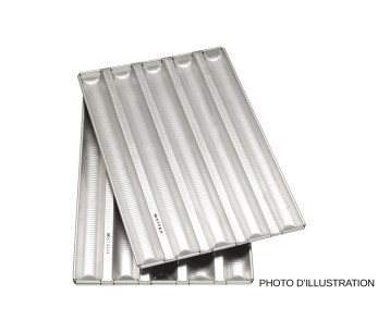 Matfer -plate med kantlist i preget aluminium