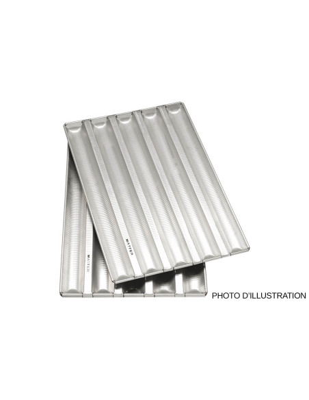 Matfer -plate med kantlist i preget aluminium