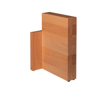 Artelegno Milano Magnetic Blank Block Made of Beech Wood for 6 Kitchen Knives