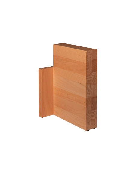 Bloque magnético vacío de Artelegno Milano, de madera de haya, para 6 cuchillos de cocina