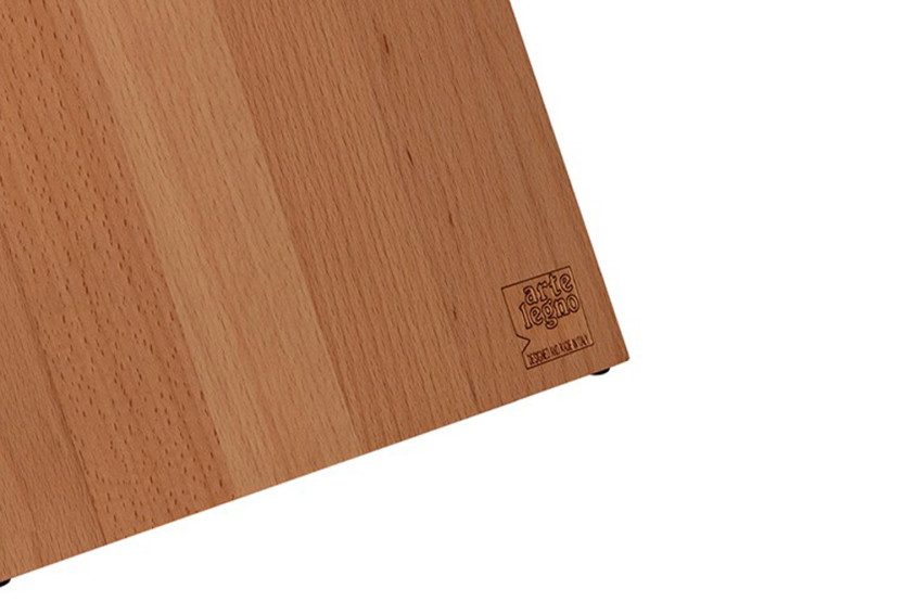 Lege magnetische blok van Artelegno Milano voor 5 messen van beukenhout