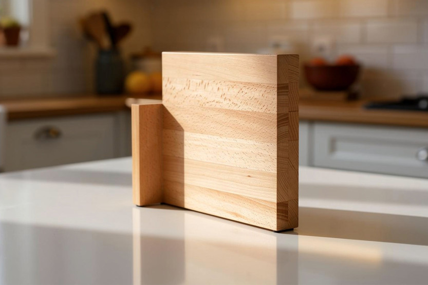 Lege magnetische blok van Artelegno Milano, gemaakt van beukenhout, voor 10 keukenmessen