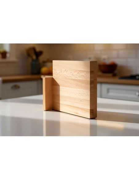 Artelegno Milano magnetic blank block made of beech wood for 10 kitchen knives