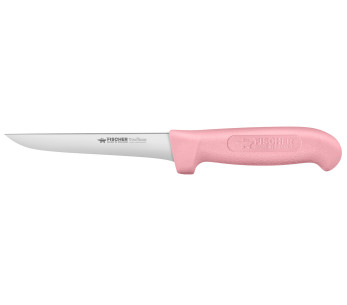 Cuchillo para deshuesar Fischer Creative Chef de 14 cm con mango sobremoldeado rosa