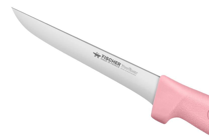 Fischer Creative Chef-benkniv, 14 cm, med rosa övergjutet handtag