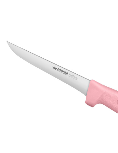 Coltello da disosso Fischer Creative Chef da 14 cm con manico sovrastampato rosa