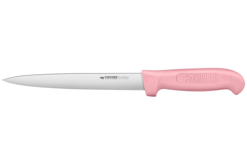 Fischer Creative Chef-udbeningskniv, 20 cm, med støbt håndtag i lyserød