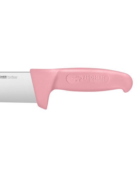 Fischer Creative Chef Fleischermesser, 30 cm, rosa Griff mit integrierter Ummantelung
