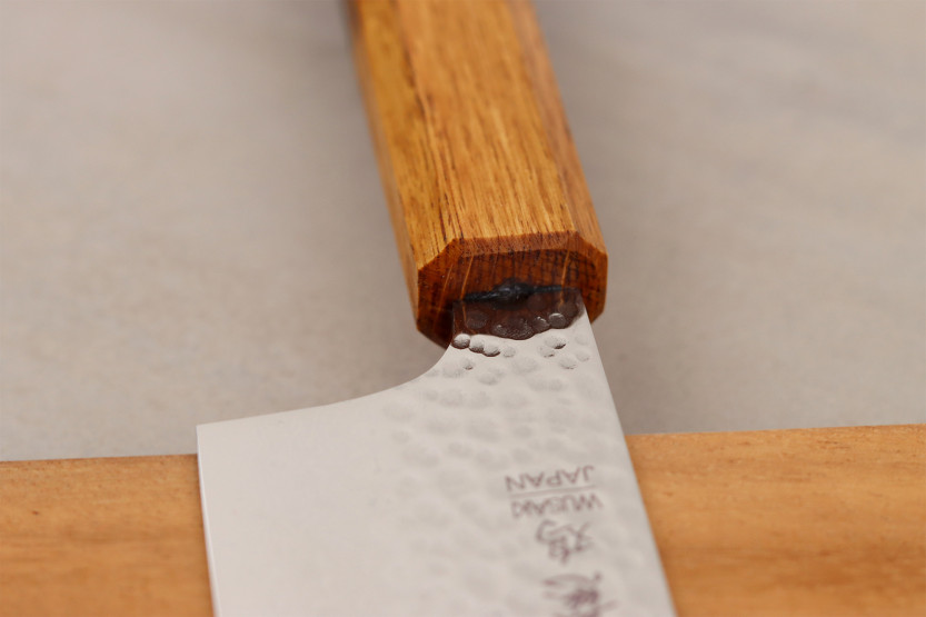 Wusaki Yaketa VG10 -damaskiteräs, palanut tammi -käsintehty japanilainen nakiri-veitsi, 17 cm