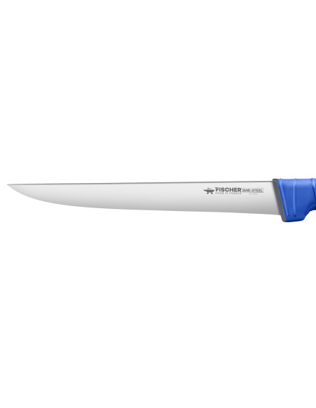 Fischer SWE-STEEL Teurastajan veitsi, 20cm, kapea terä, erittäin mukava kahva.