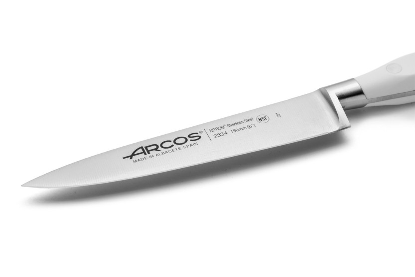 Coltello per affettare forgiato Riviera White Arcos con lama in acciaio NITRUM®da 15 cm