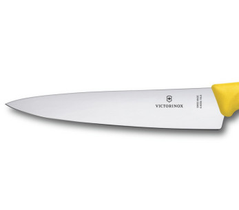 Couteau à découper manche jaune lame inox 19cm Victorinox 6.8006.19L8 2