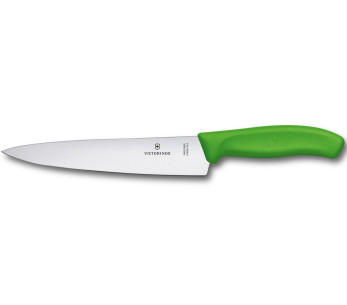 Faca de trinchar Victorinox cabo verde lâmina em aço inoxidável 19cm 6.8006.19L4
