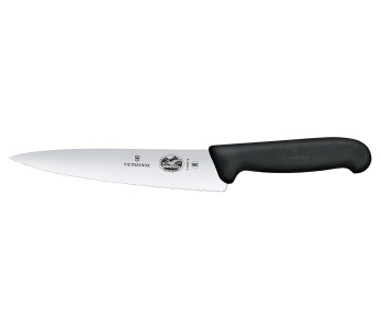 Cuchillo para trinchar Victorinox Professional 19cm hoja dentada fibrox negro 5.2033.19