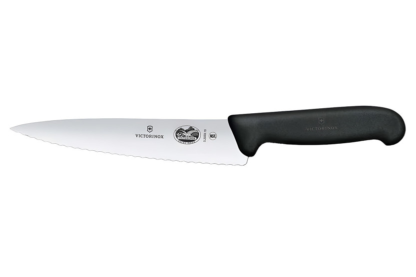 Victorinox Professional Trancherkniv 19 cm takket blad fibrox svart 5.2033.19
