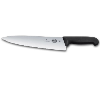 Victorinox Professional Cuchillo de trinchar negro hoja dentada fibrox 25cm 5.2033.25