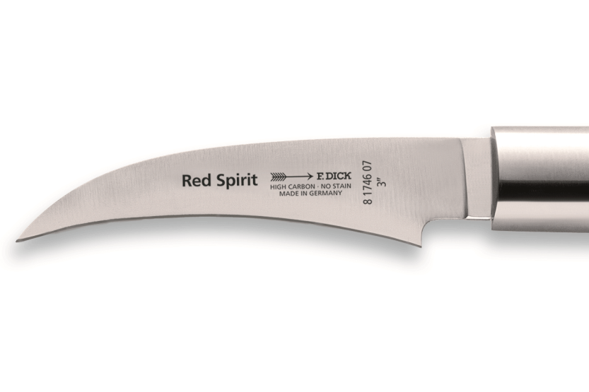 DICK Red Spirit Kuorimaveitsi ruostumatonta terästä 7cm punainen kahva