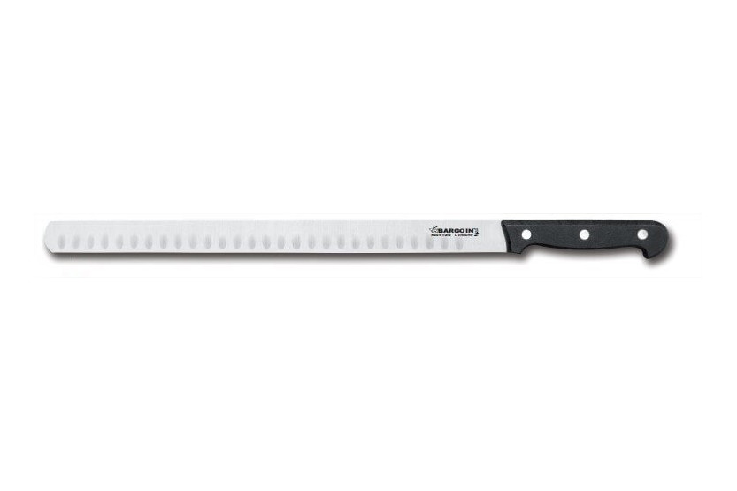 Schinkenmesser mit Wabenmuster 33cm Breite 24mm 3 Nieten Bargoin