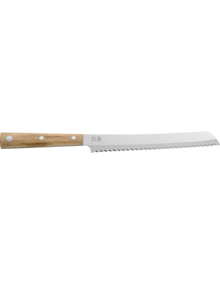 Brødkniv 21 cm takket Due Cigni Hakucho i oliventre