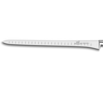 SABATIER Ideal laksekniv 100 % smidd i rustfritt stål med messing med granton-egg 30 cm 2