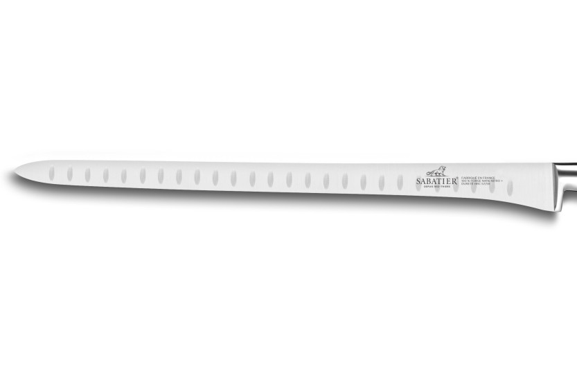 SABATIER Ideal laxkniv 100% smidd rostfritt stål med mässing med grantonskär 30cm