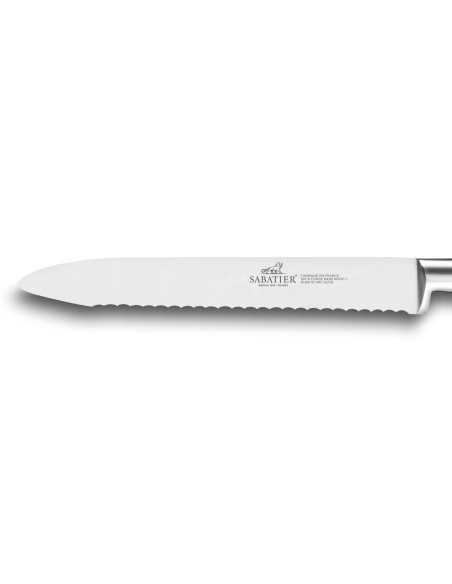 Geschmiedetes Tomatenmesser Sabatier Perigord gezackt 12cm Griff aus Walnussholz