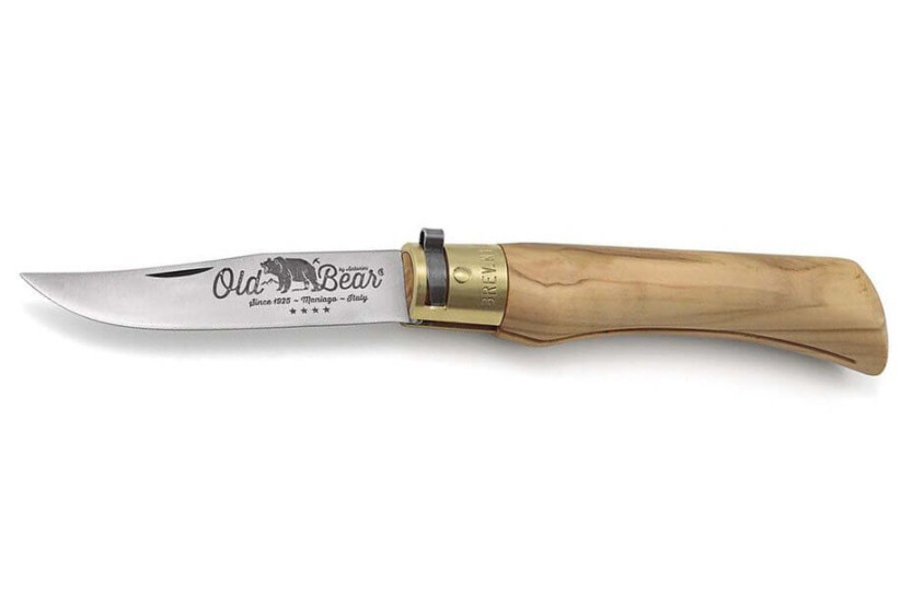 Old Bear-kniv størrelse L håndtak i oliventre